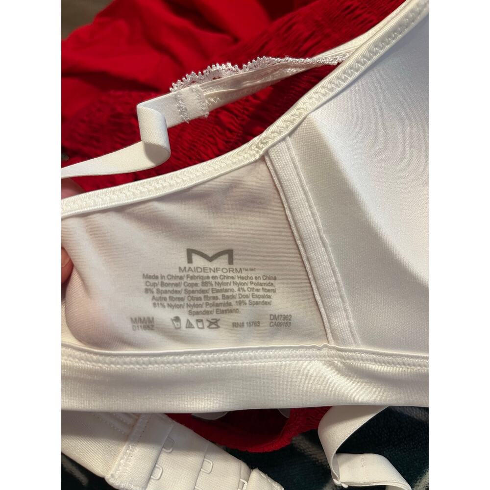 Maidenform Lace Plunge Bra in White Size M - Picture 4 of 4